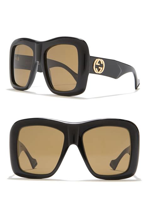 54mm oversized gucci sunglasses